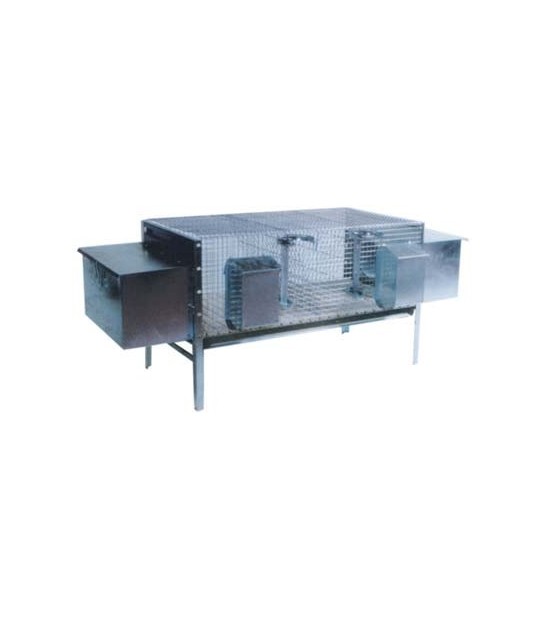 Gabbia Conigli Accessoriata Omz Acciaio Zinc Cm 160X50 H.Cm 60