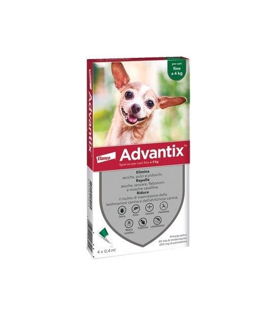Elanco Antiparassitario Advantix Cani Elanco Kg 0/4 Cf:Pz 4