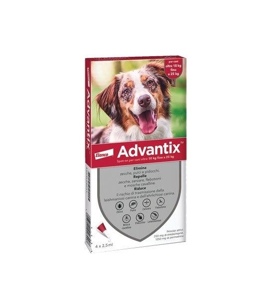 Elanco Antiparassitario Advantix Cani Elanco Kg 10/25 Cf:Pz 4