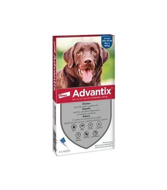 Elanco Antiparassitario Advantix Cani Elanco Kg 25/40 Cf:Pz 4