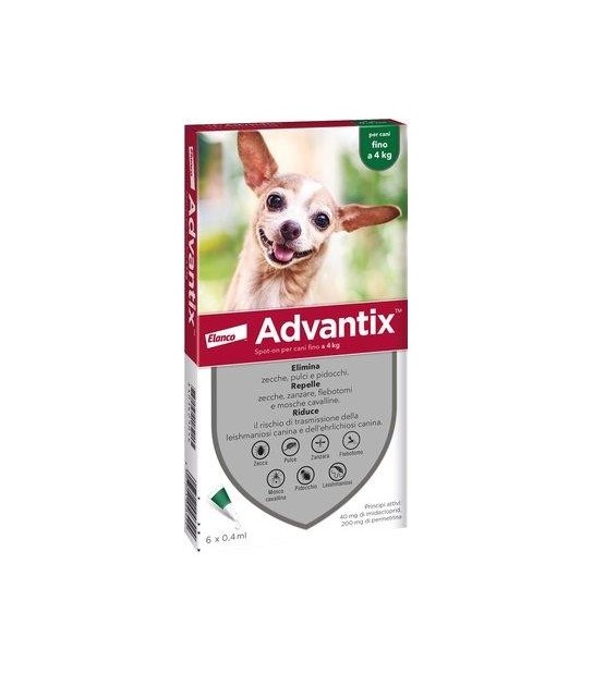 Elanco Antiparassitario Advantix Cani Elanco Kg 0/4 Cf:Pz 6