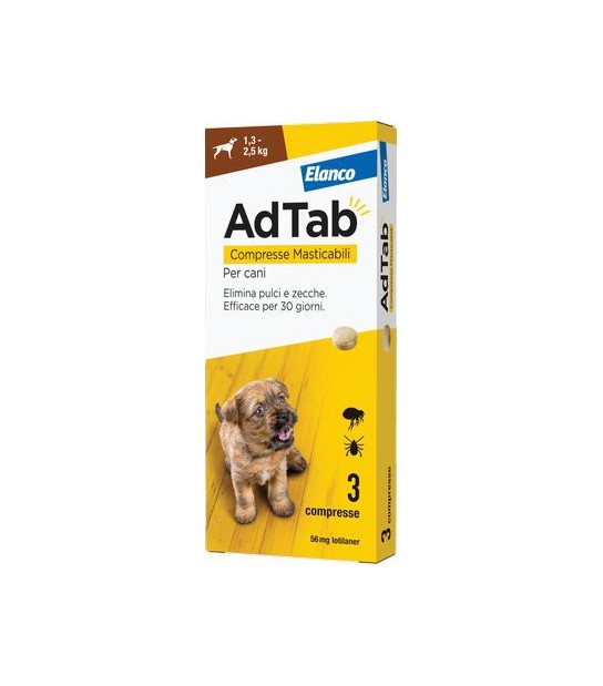 Elanco Antiparassitario Adtab Cani Elanco Kg 1,3/2,5 Cf:Pz 3