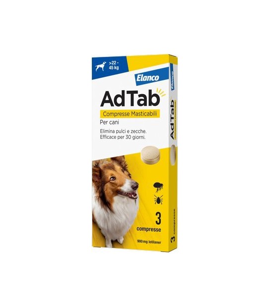 Elanco Antiparassitario Adtab Cani Elanco Kg 22/45 Cf:Pz 3